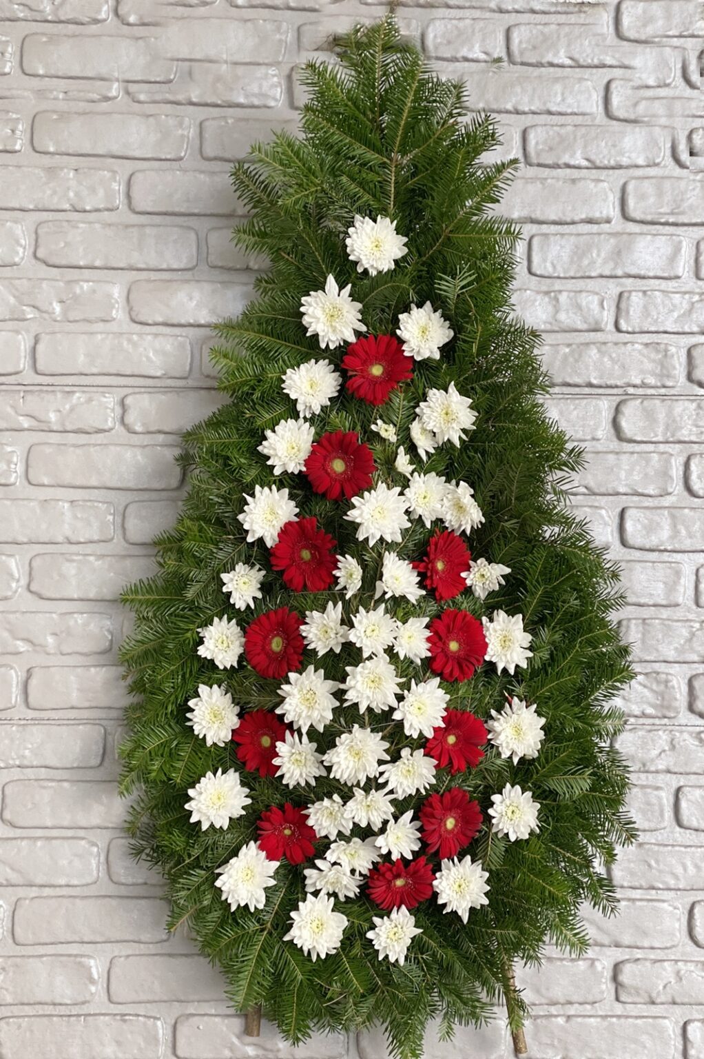 Coroana cu gerbera si crizanteme C216