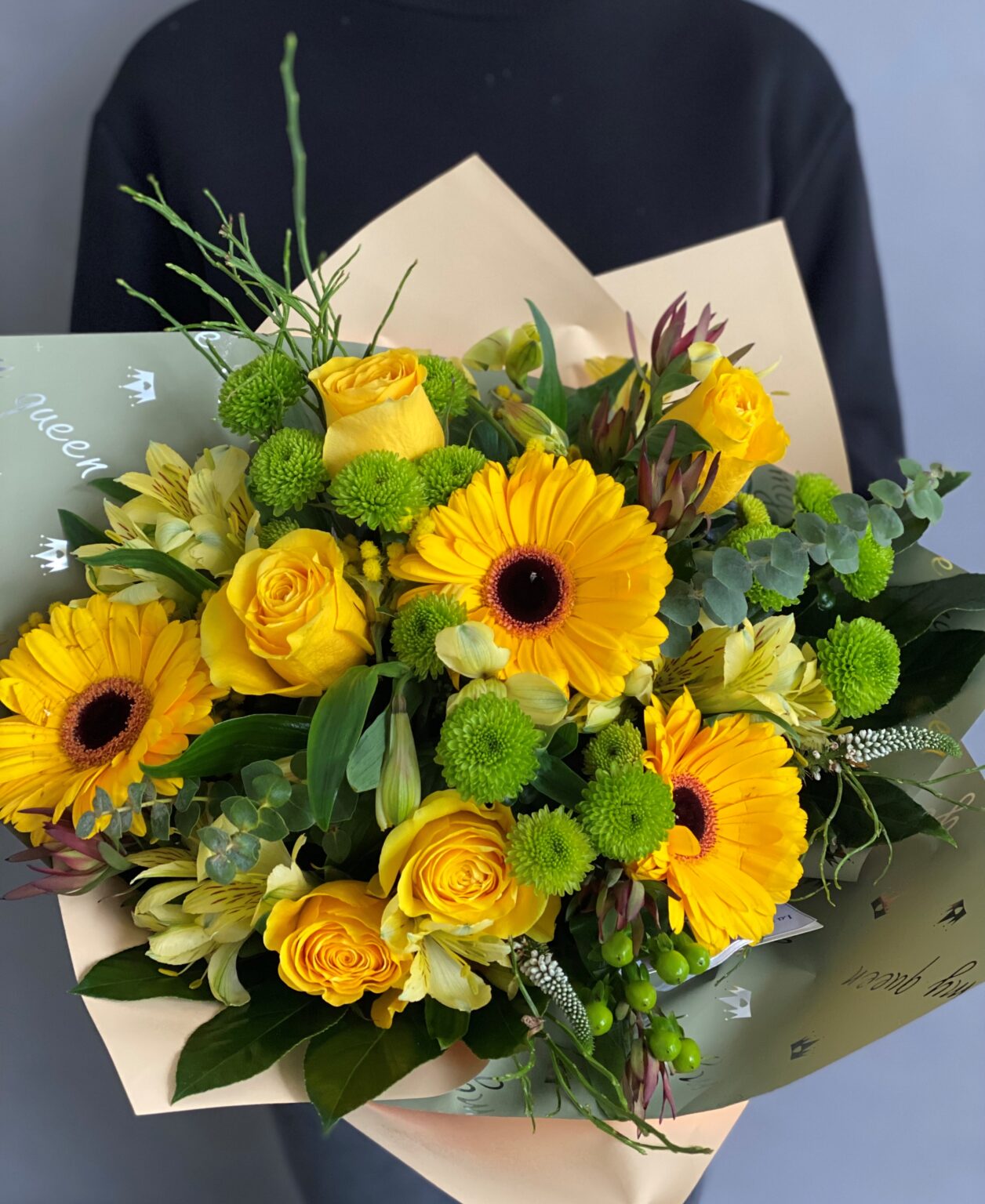 Buchet galben si verde