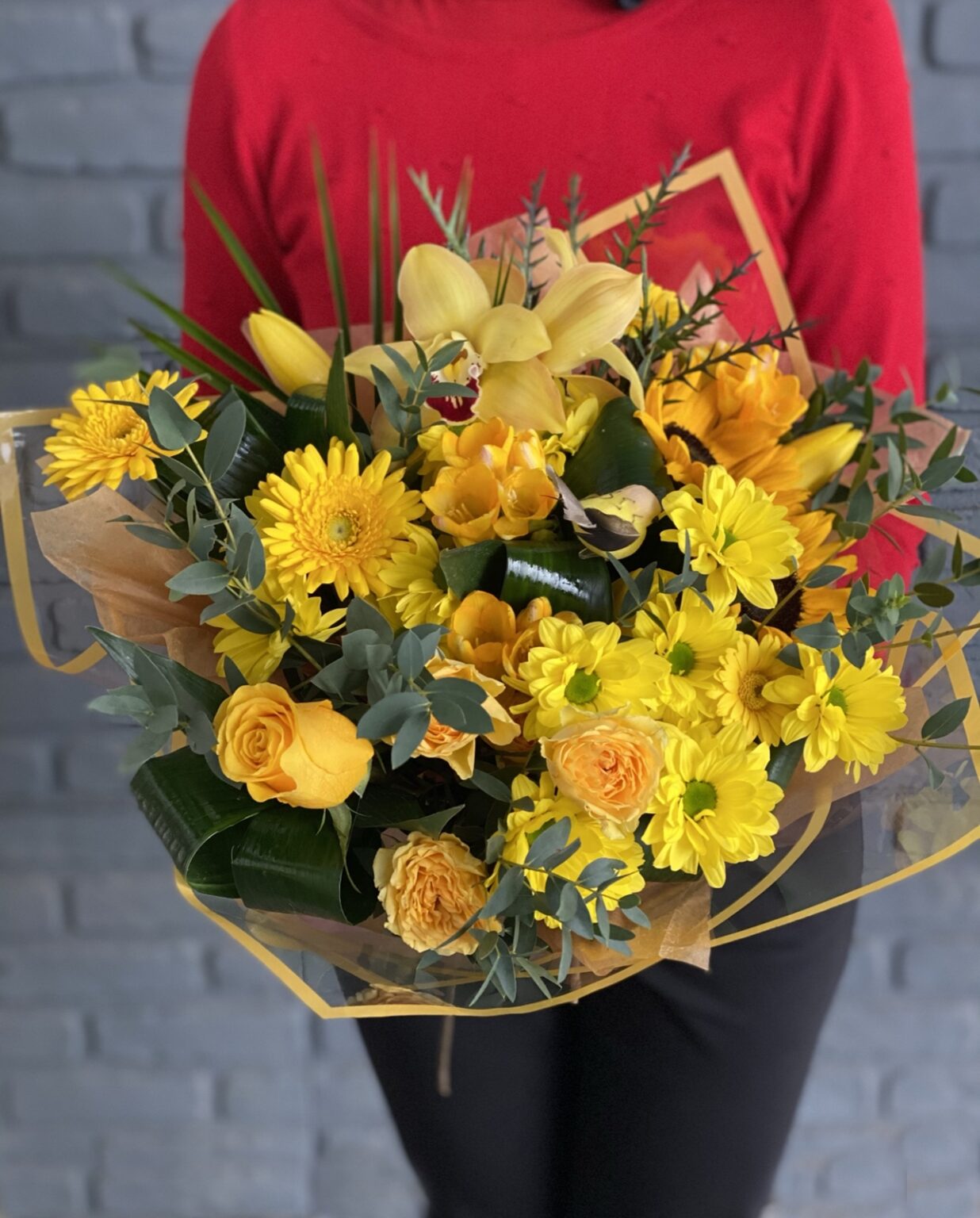 Buchet cu flori galbene