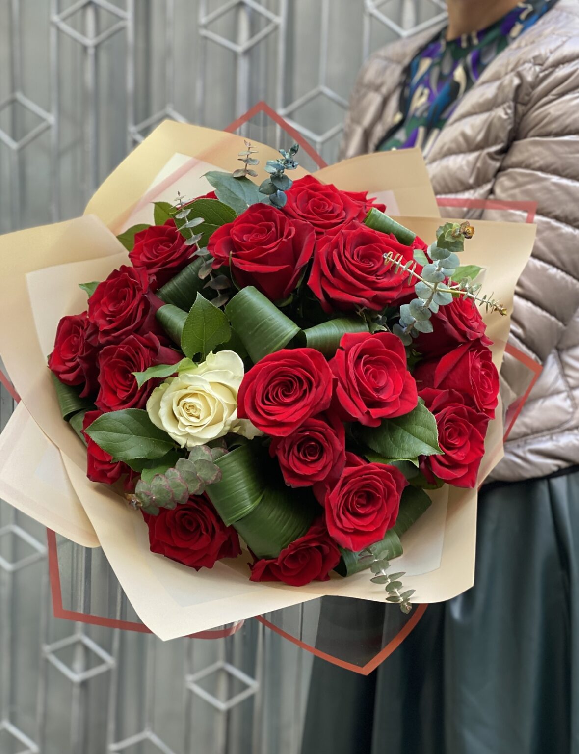 Buchet cu 21 trandafiri