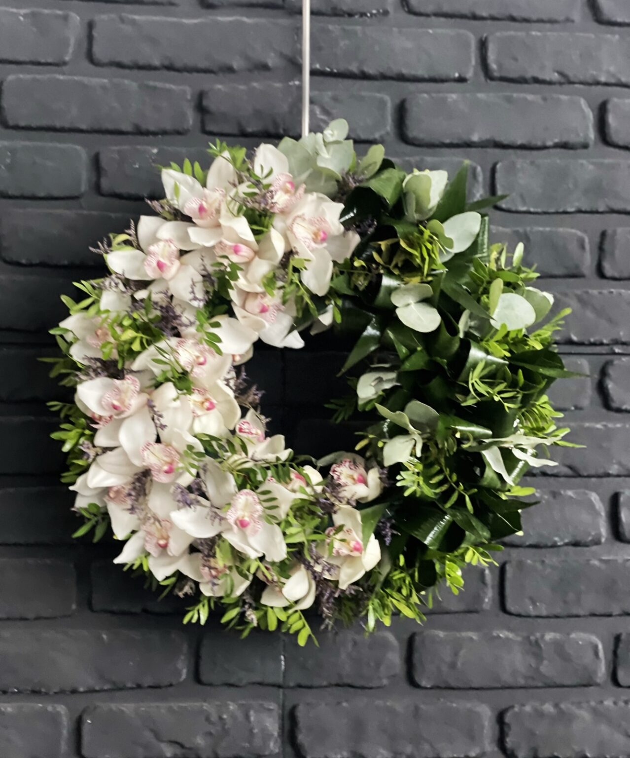 Coronita funerara cu orhidee