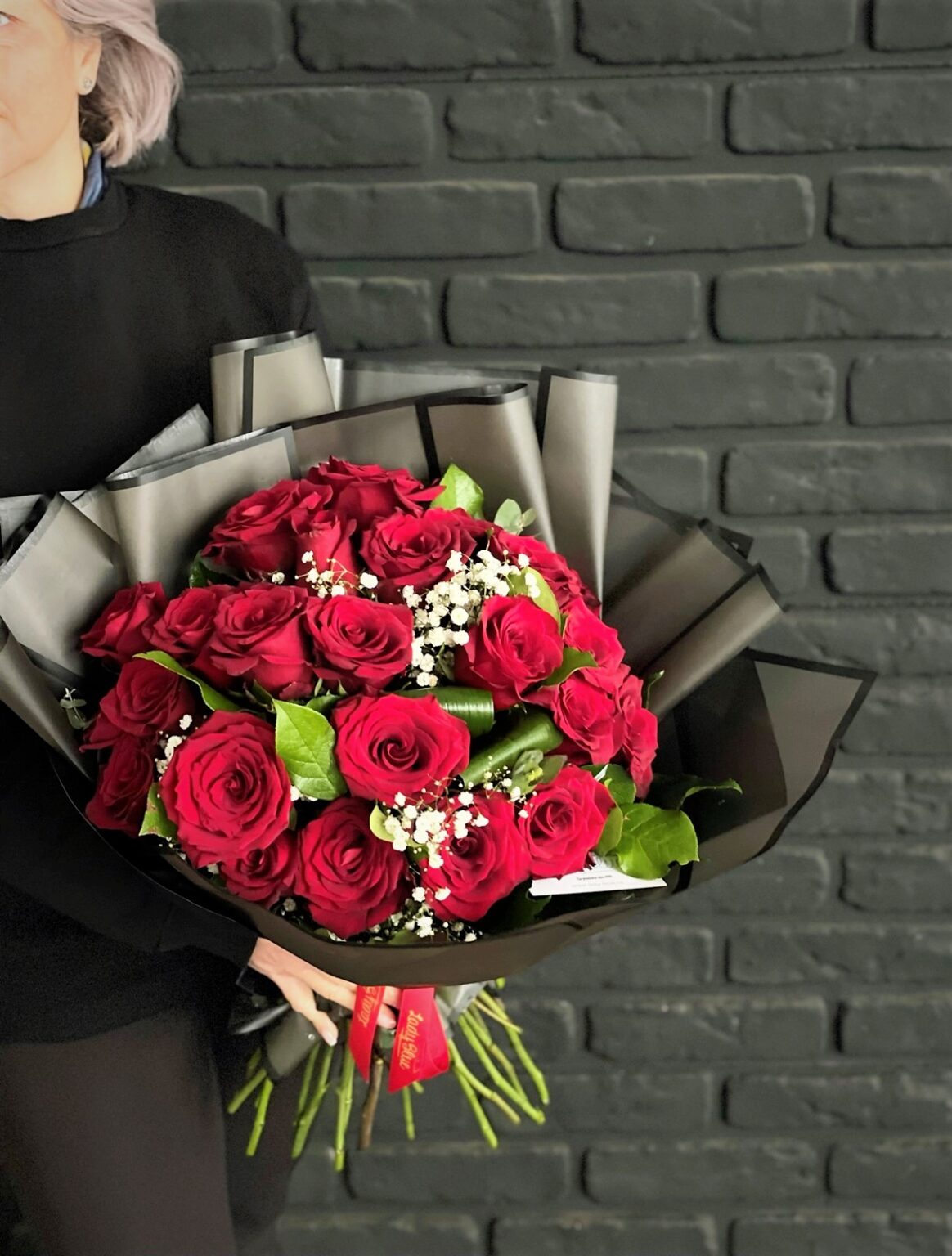 Buchet 25 trandafiri rosii