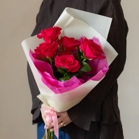 Buchet 7 trandafiri pink