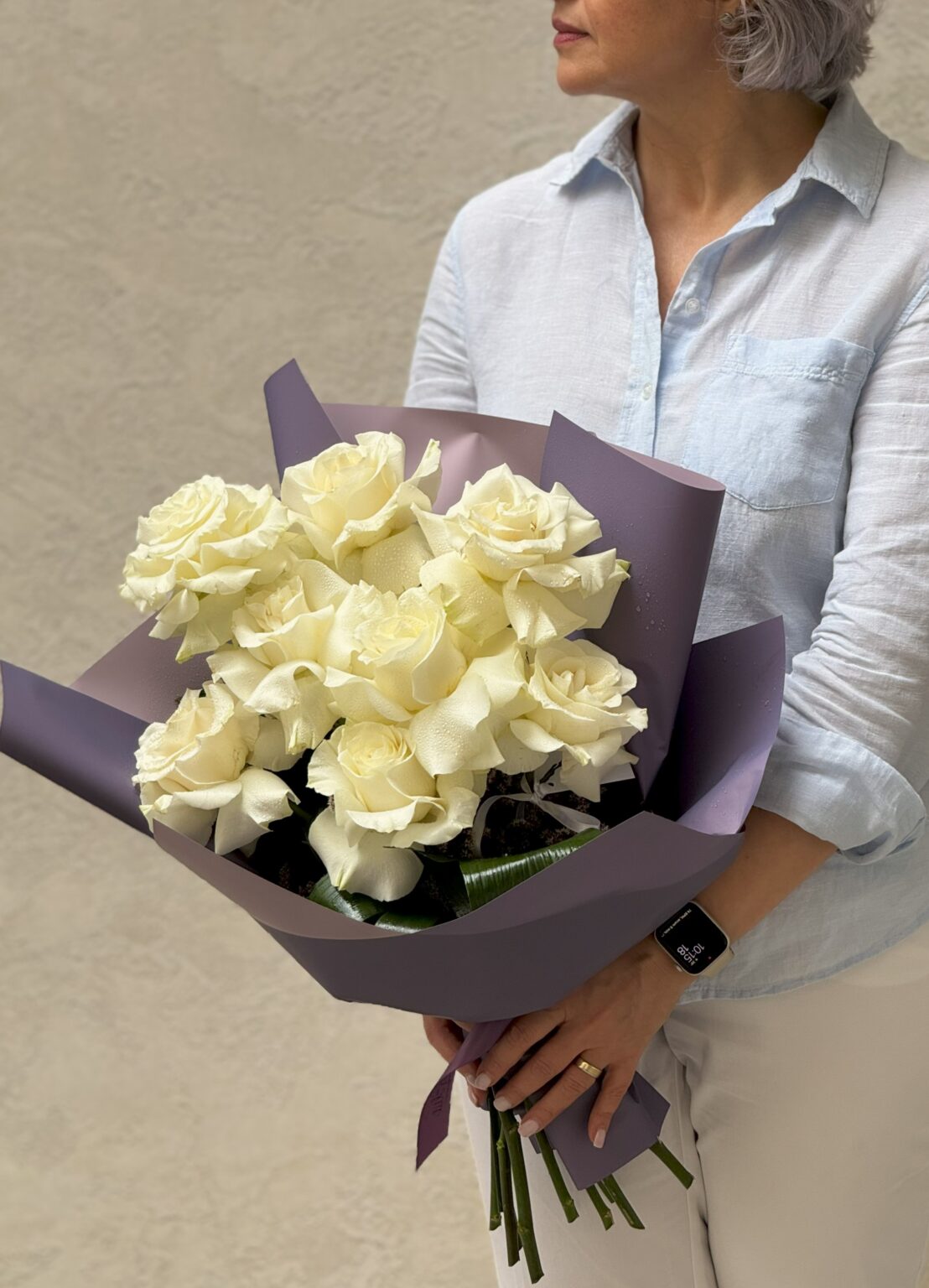 Buchet 11 Trandafiri Albi